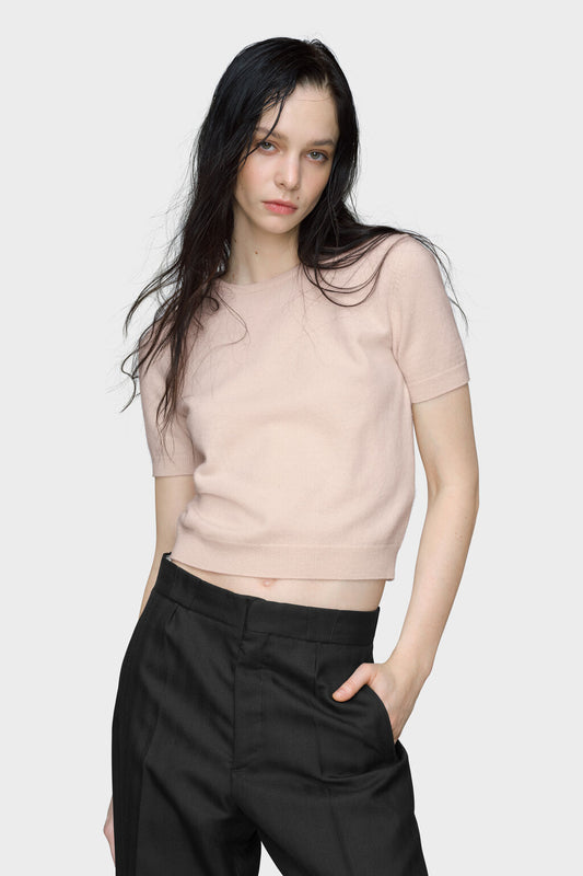 Crewneck knit top