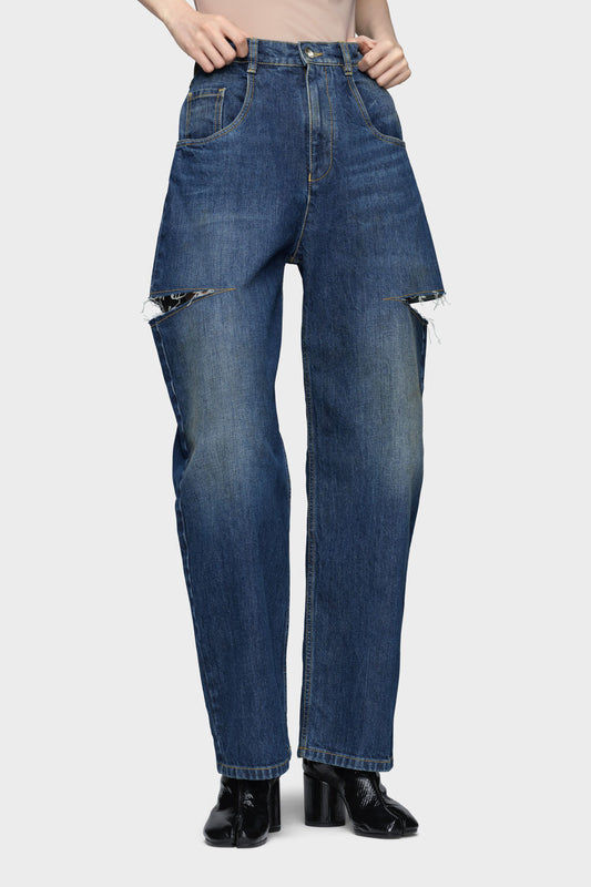 Cut-out jeans