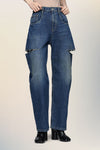 Cut-out jeans