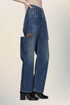 Cut-out jeans