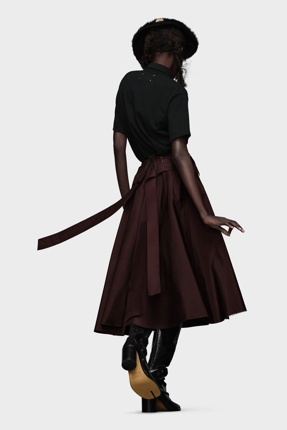 Maison Margiela تافتا ميدي تنورة