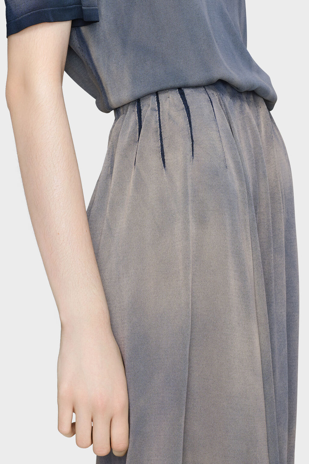 Sun-faded midi skirt