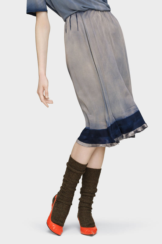 Sun-faded midi skirt