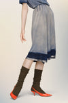 Sun-faded midi skirt