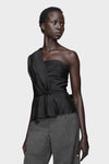 Asymmetric draped top