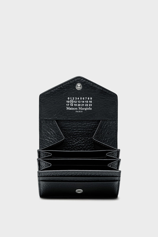 Accordion fold leather wallet