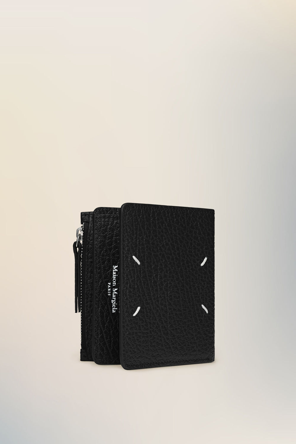Leather flap wallet