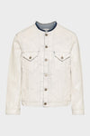 Collarless Denim Jacket